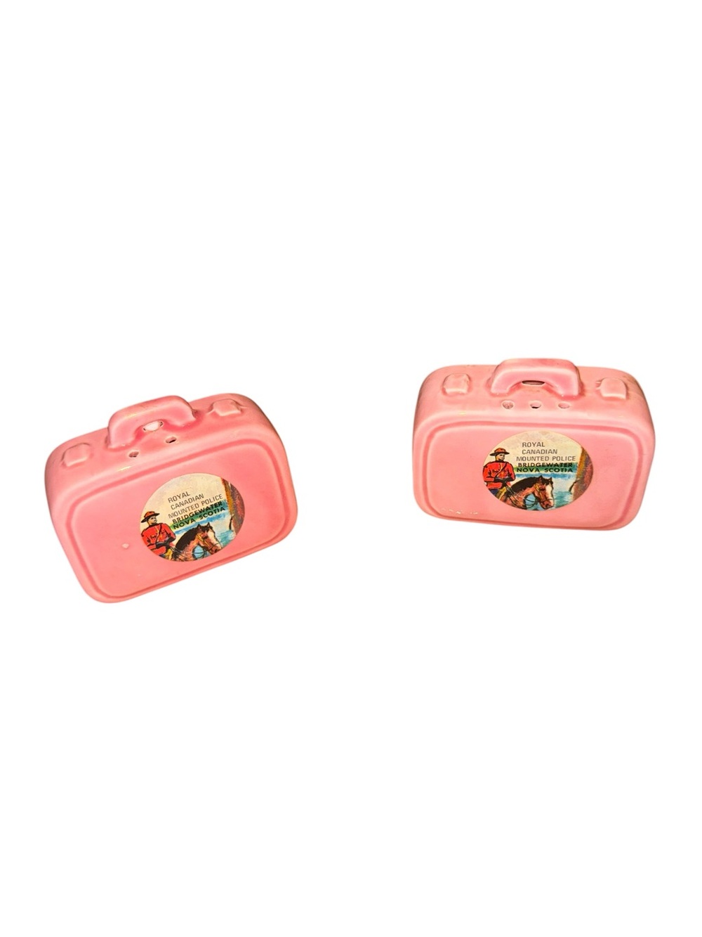 Vintage suitcase salt and pepper shakers